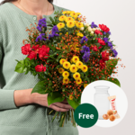 Flower Bouquet Blütenwiese with vase & 3 Ferrero Giotto